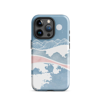 Blue Winter Night iPhone Case iPhone 15 Pro Glossy