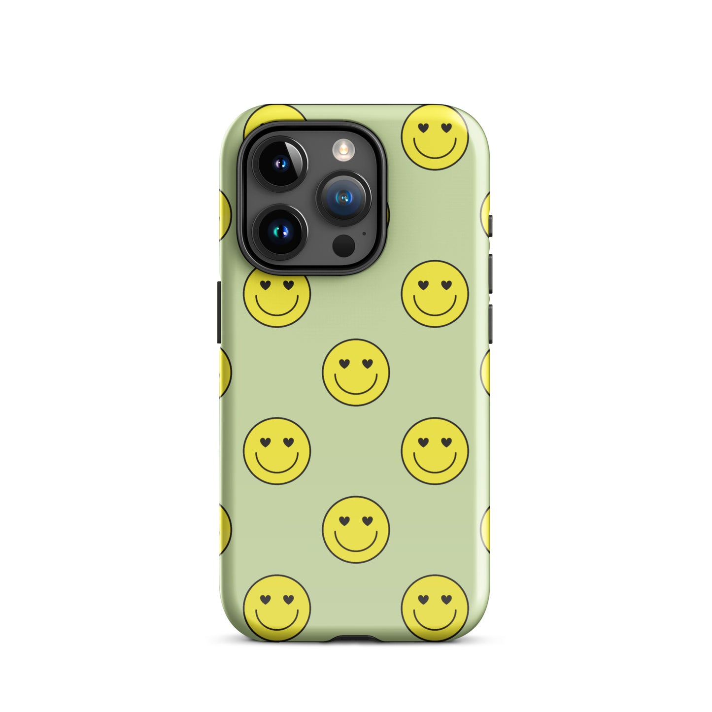 Neon Smiley Faces iPhone Case iPhone 15 Pro Glossy