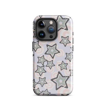 Y2K Gray Star iPhone Case Glossy iPhone 15 Pro