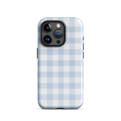 Blue Gingham iPhone Case