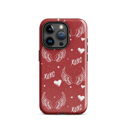 Y2K Red Angel Wings iPhone Case