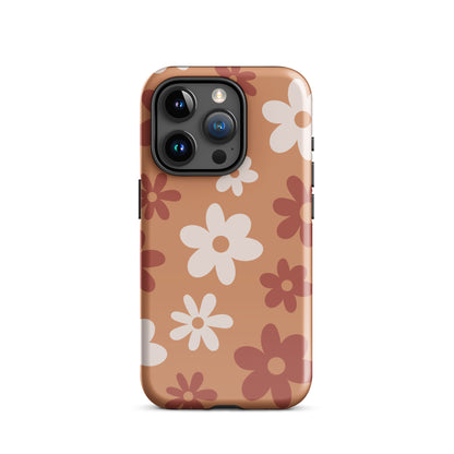 Brown Flower Power iPhone Case