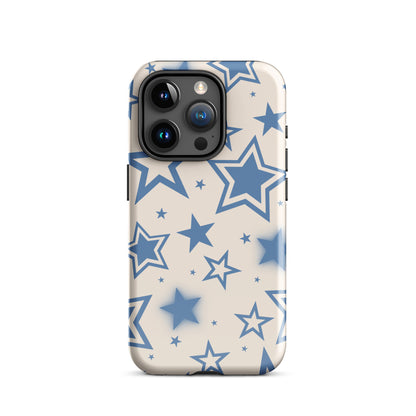 Beige & Blue Stardust iPhone Case