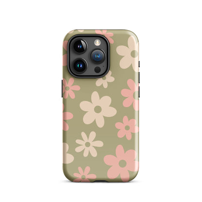 Green Flower Power iPhone Case