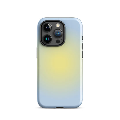 Yellow & Blue Aura iPhone Case