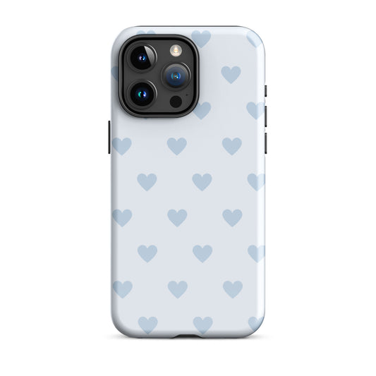 Light Blue Hearts iPhone Case