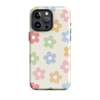 Preppy Retro Flowers iPhone Case