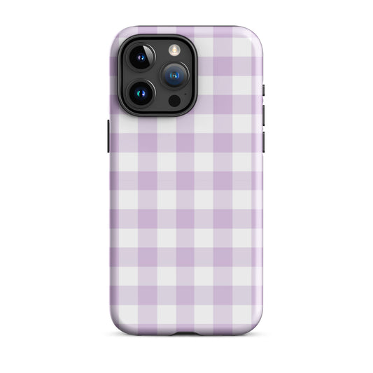 Purple Gingham iPhone Case