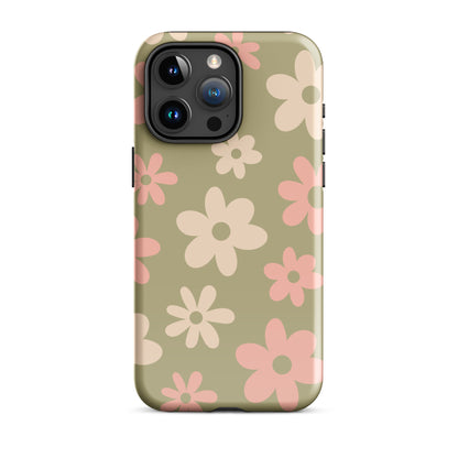 Green Flower Power iPhone Case