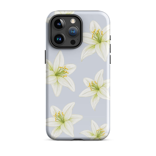 Blue Tiger Lily iPhone Case