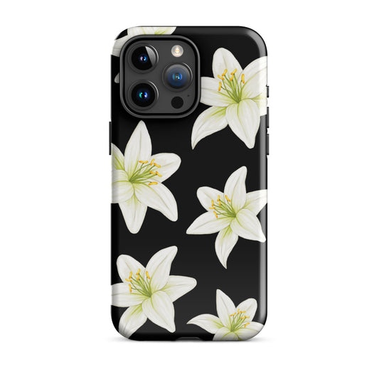 Black Tiger Lily iPhone Case