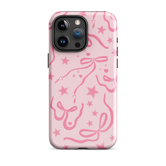 Pink Cosmic Bows iPhone Case