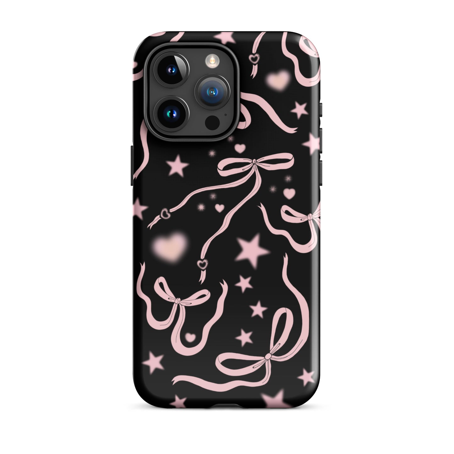 Black Cosmic Bows iPhone Case