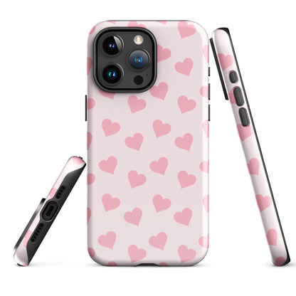 Pink Heart Mania iPhone Case