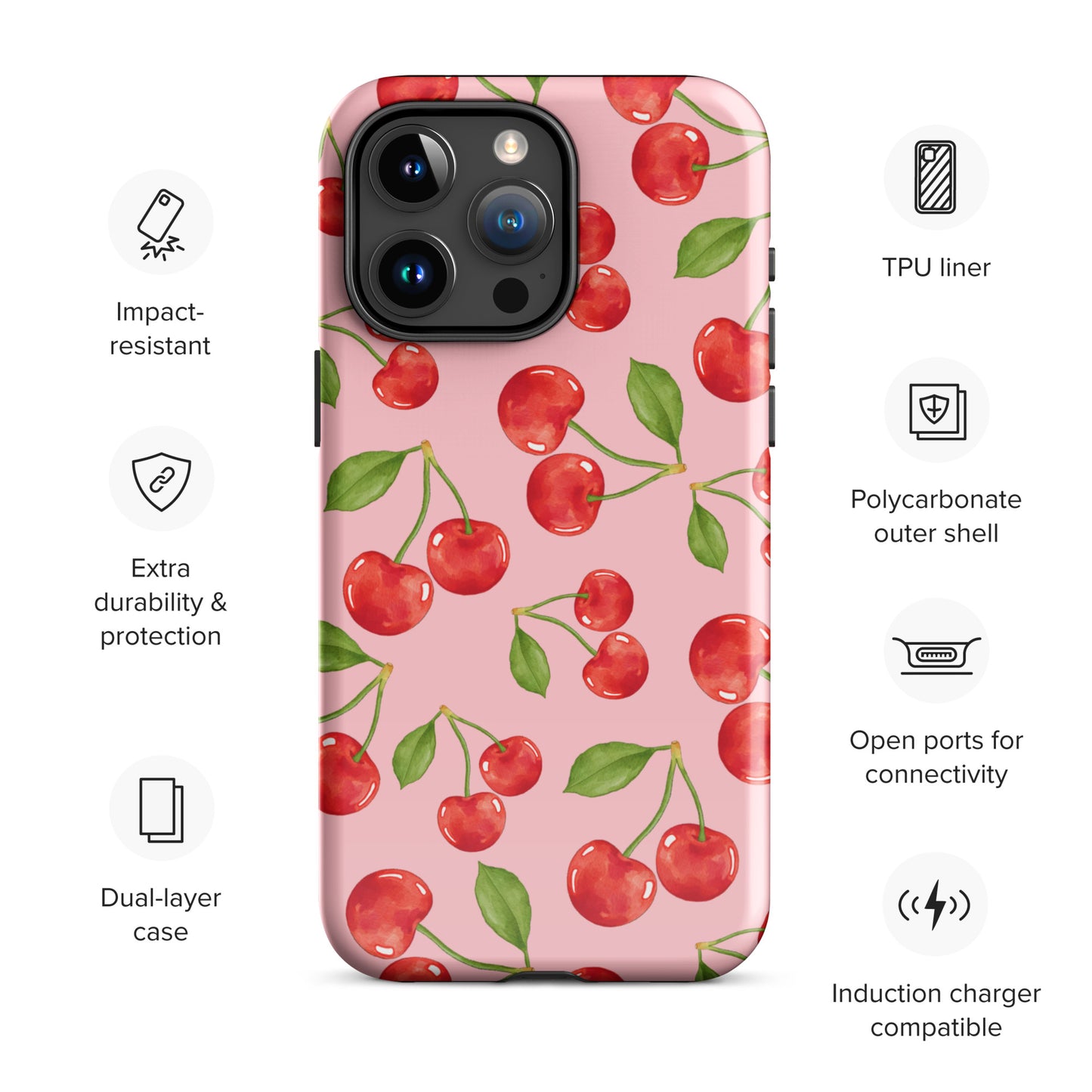 Cherry Rain iPhone Case