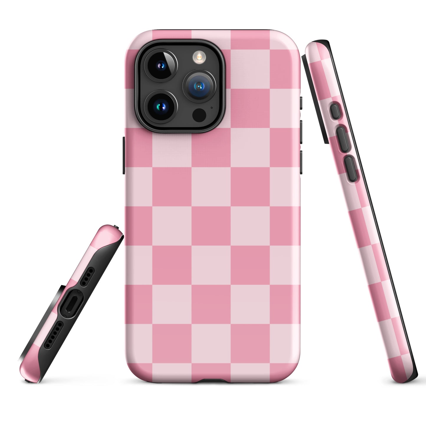 Pink & Light Pink Checkered iPhone Case