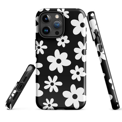 Black Flower Power iPhone Case