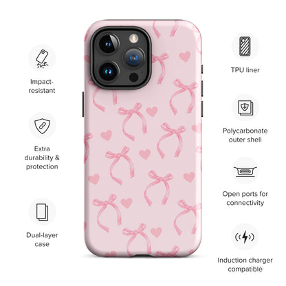 Bows & Hearts iPhone Case