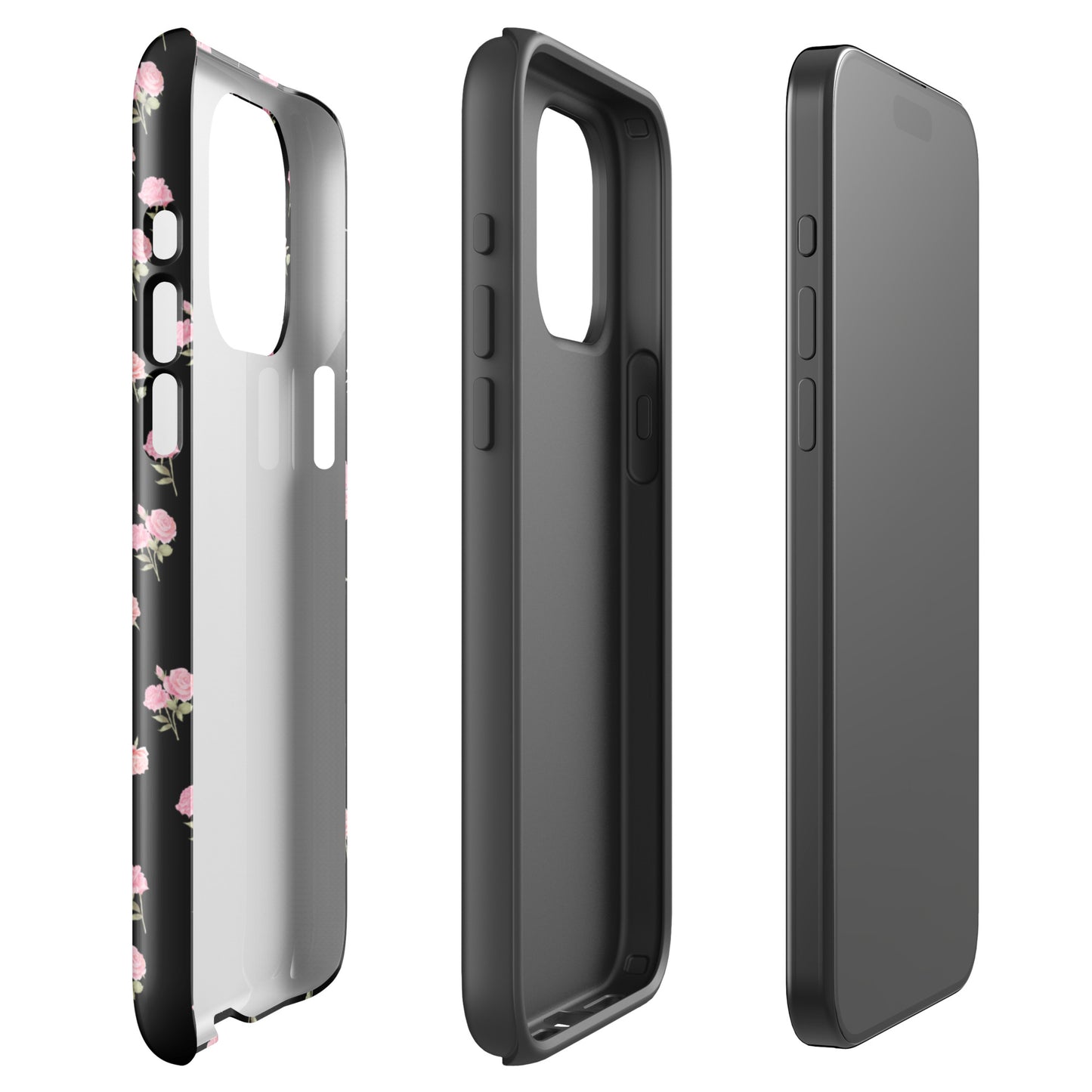 Black Féline Roses iPhone Case