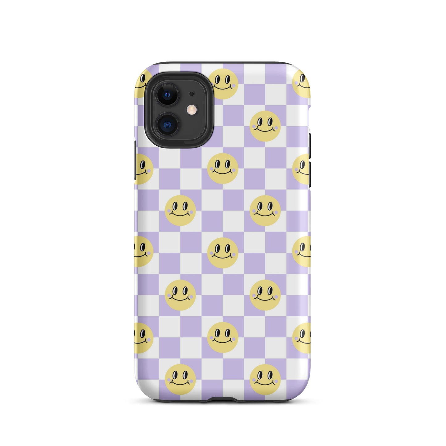 Checkered Smiley Faces iPhone Case Matte iPhone 11