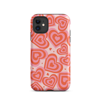 Pink & Red Hearts iPhone Case iPhone 11 Matte
