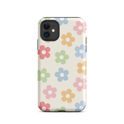 Preppy Retro Flowers iPhone Case