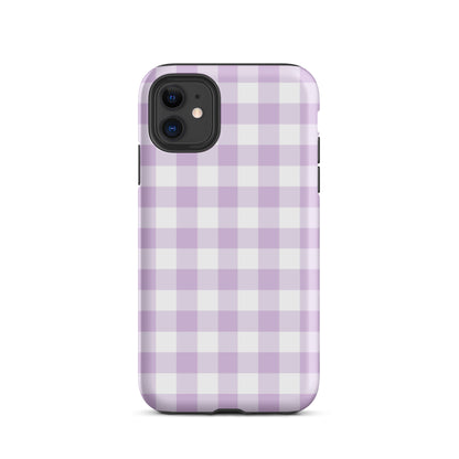 Purple Gingham iPhone Case