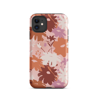 Brown Floral Fusion iPhone Case