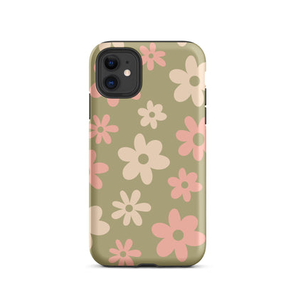 Green Flower Power iPhone Case