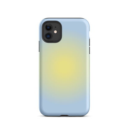 Yellow & Blue Aura iPhone Case