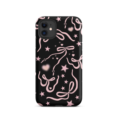 Black Cosmic Bows iPhone Case