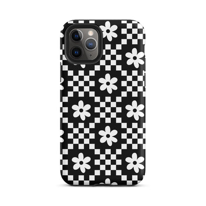 Checkerboard Daisy iPhone Case iPhone 11 Pro Matte