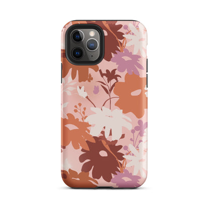 Brown Floral Fusion iPhone Case