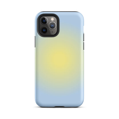 Yellow & Blue Aura iPhone Case