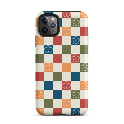 Vintage Flowers Checkered iPhone Case iPhone 11 Pro Max Matte