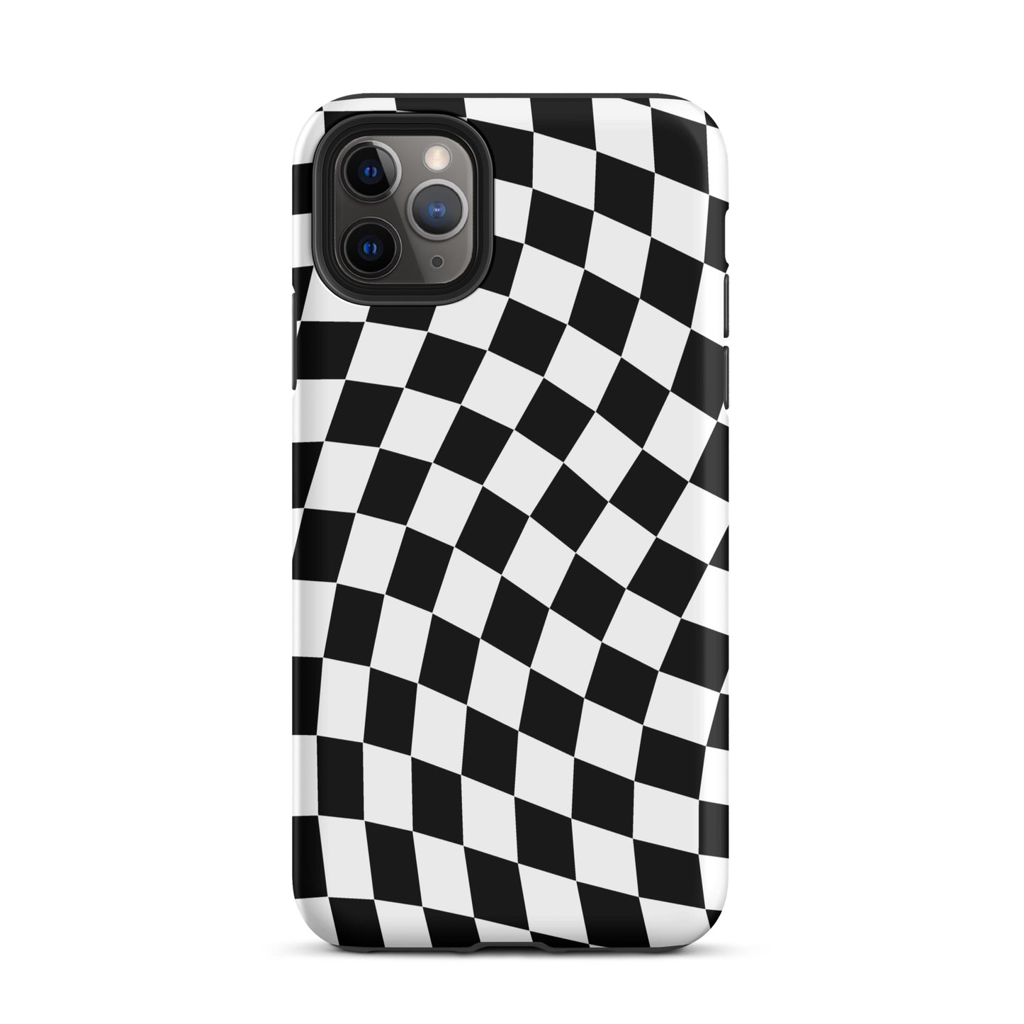 Black Wavy Checkered iPhone Case iPhone 11 Pro Max Matte