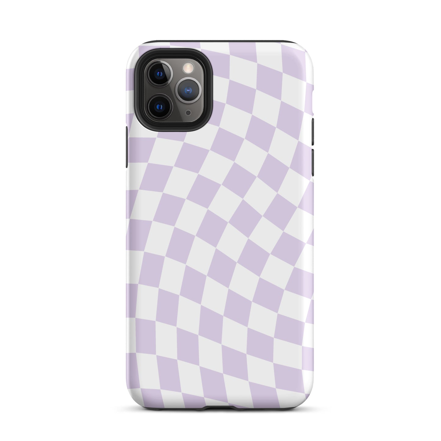 Purple Wavy Checkered iPhone Case