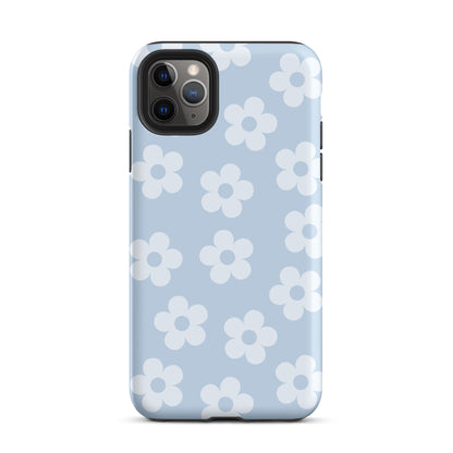 Blue Retro Flowers iPhone Case