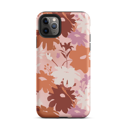 Brown Floral Fusion iPhone Case