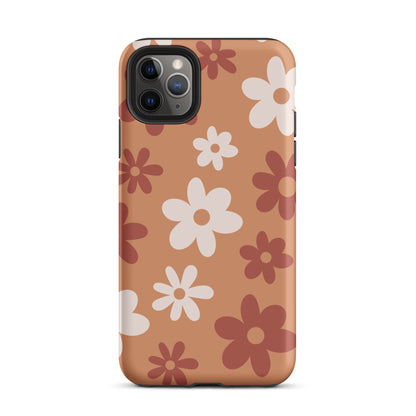 Brown Flower Power iPhone Case