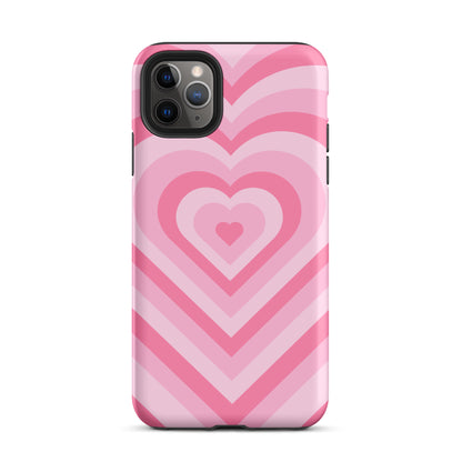 Pink Glowing Hearts iPhone Case