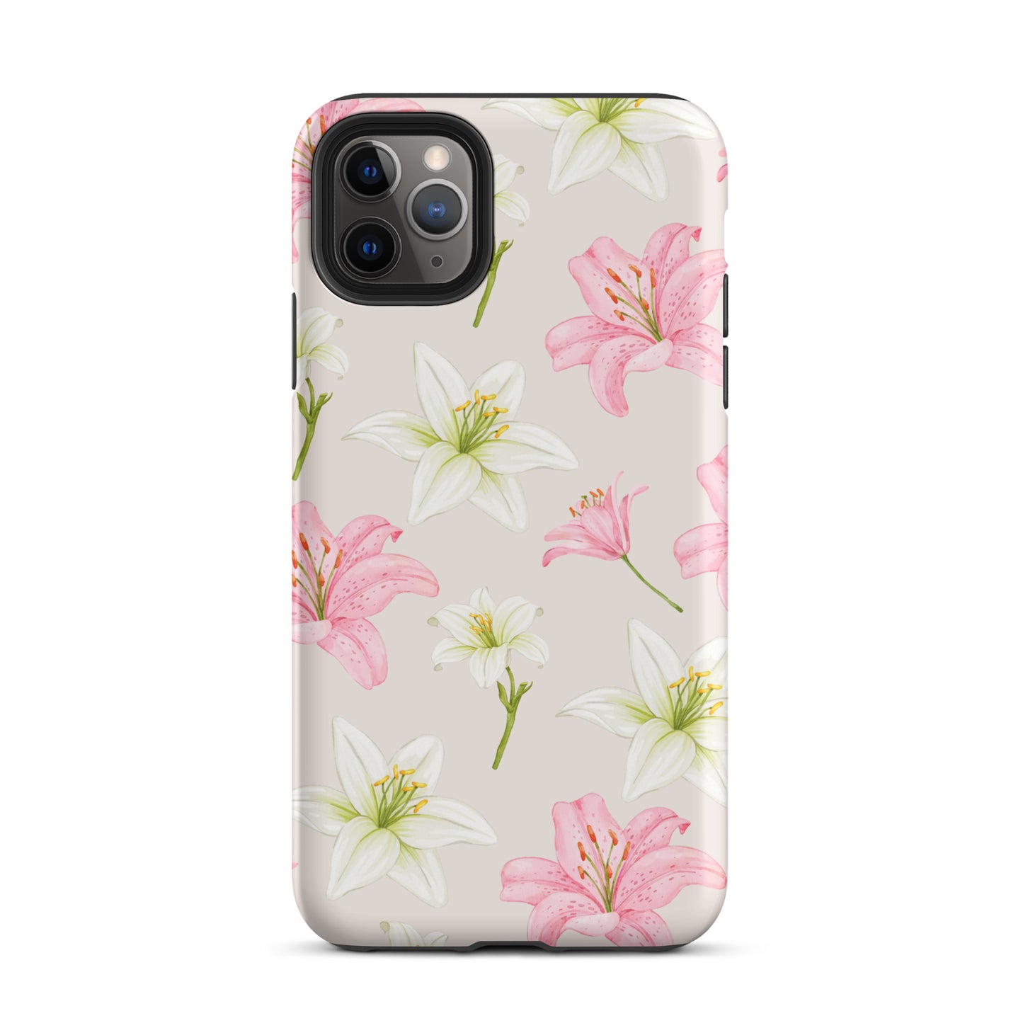 Beige Tiger Lily iPhone Case