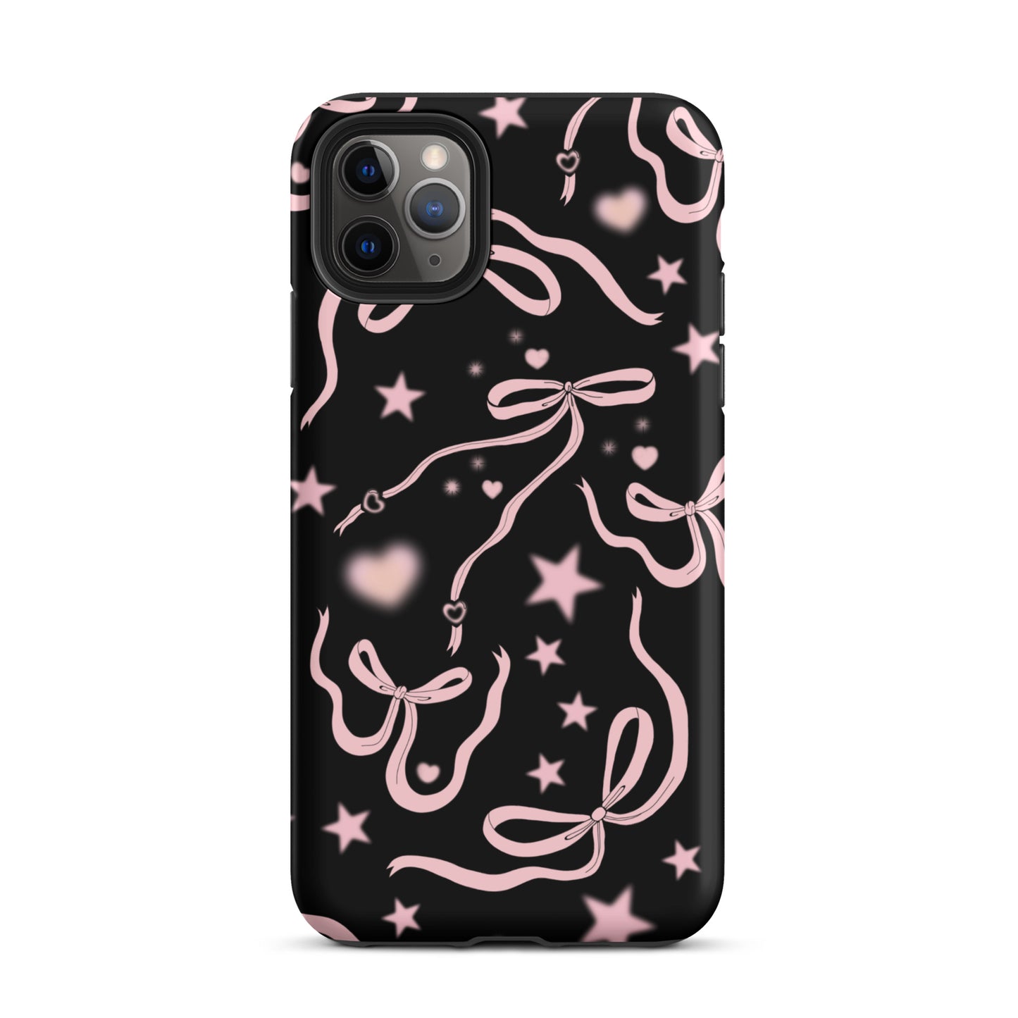 Black Cosmic Bows iPhone Case