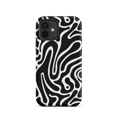 Wavy Noir iPhone Case iPhone 12 Matte