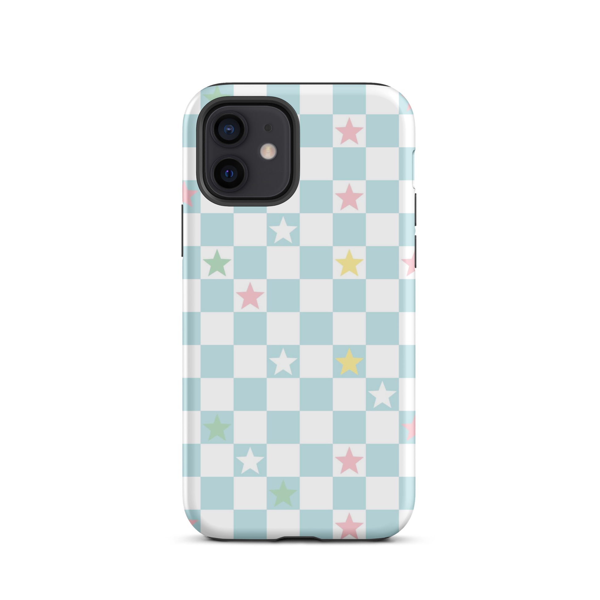 Stars Checkered iPhone Case iPhone 12 Matte