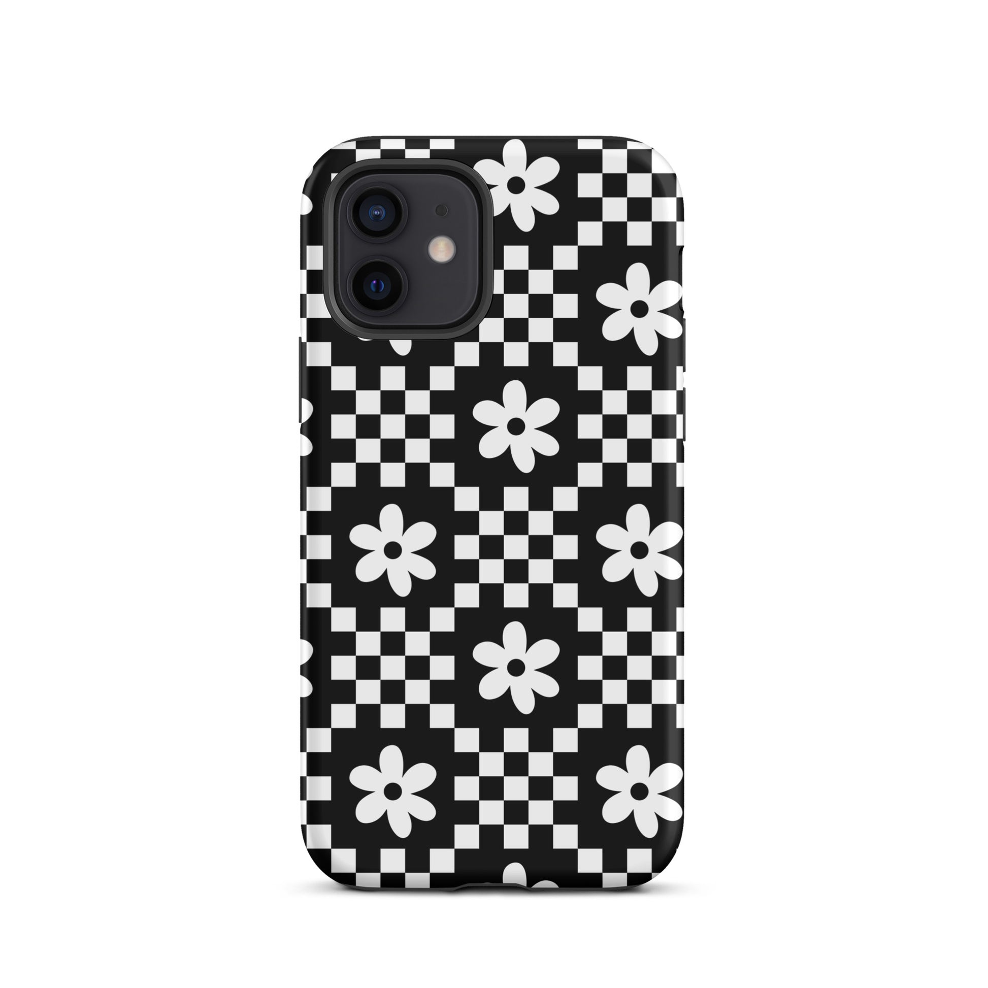 Checkerboard Daisy iPhone Case iPhone 12 Matte