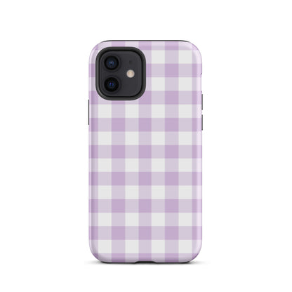 Purple Gingham iPhone Case