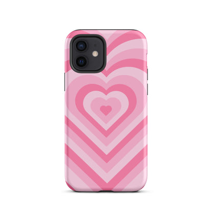 Pink Glowing Hearts iPhone Case