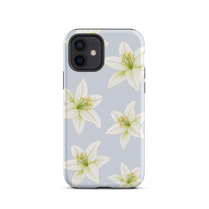 Blue Tiger Lily iPhone Case