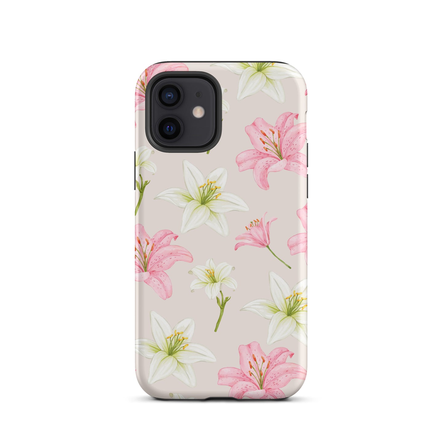 Beige Tiger Lily iPhone Case